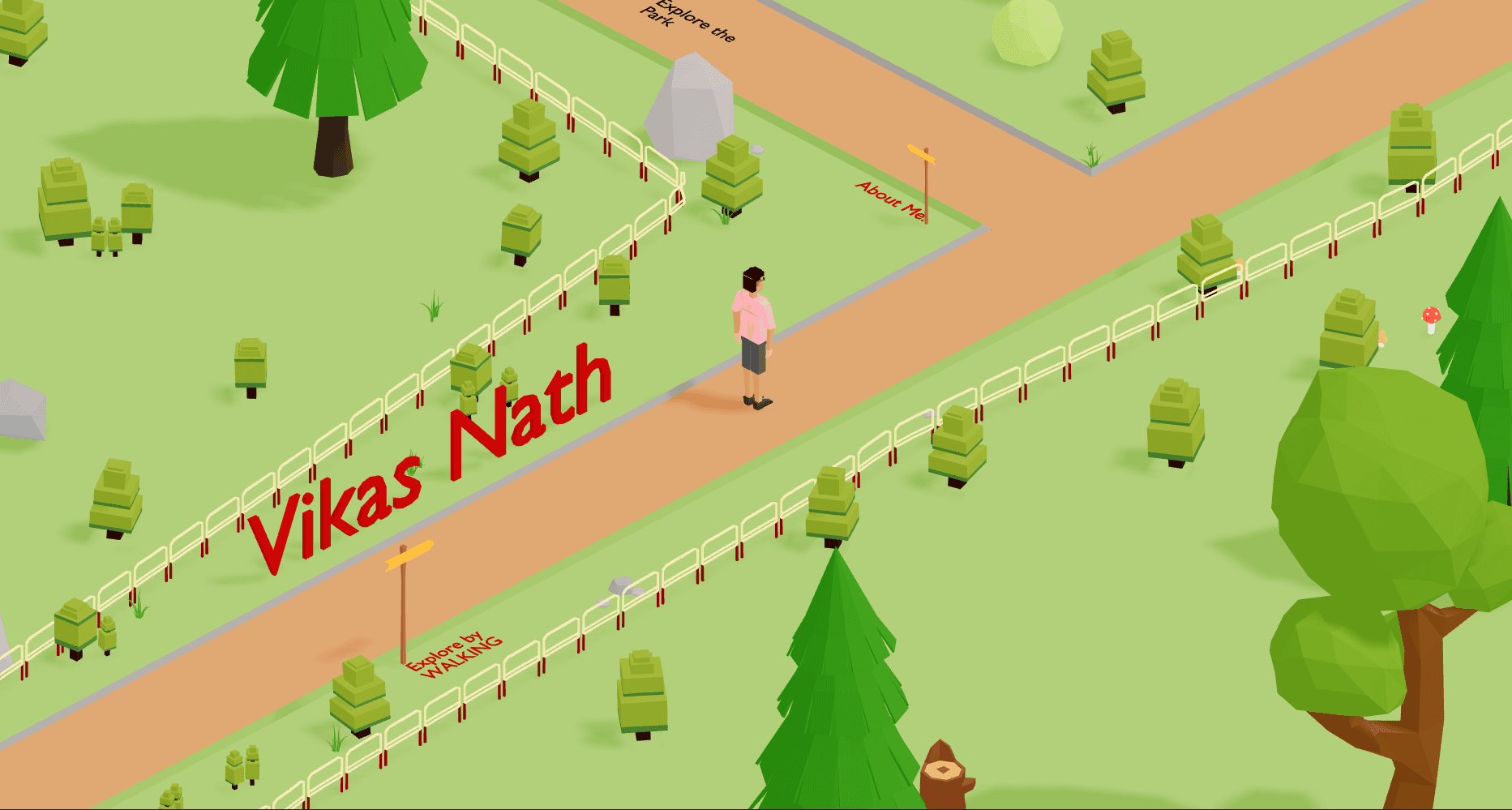 Three.js Game-Style Portfolio screenshot 1