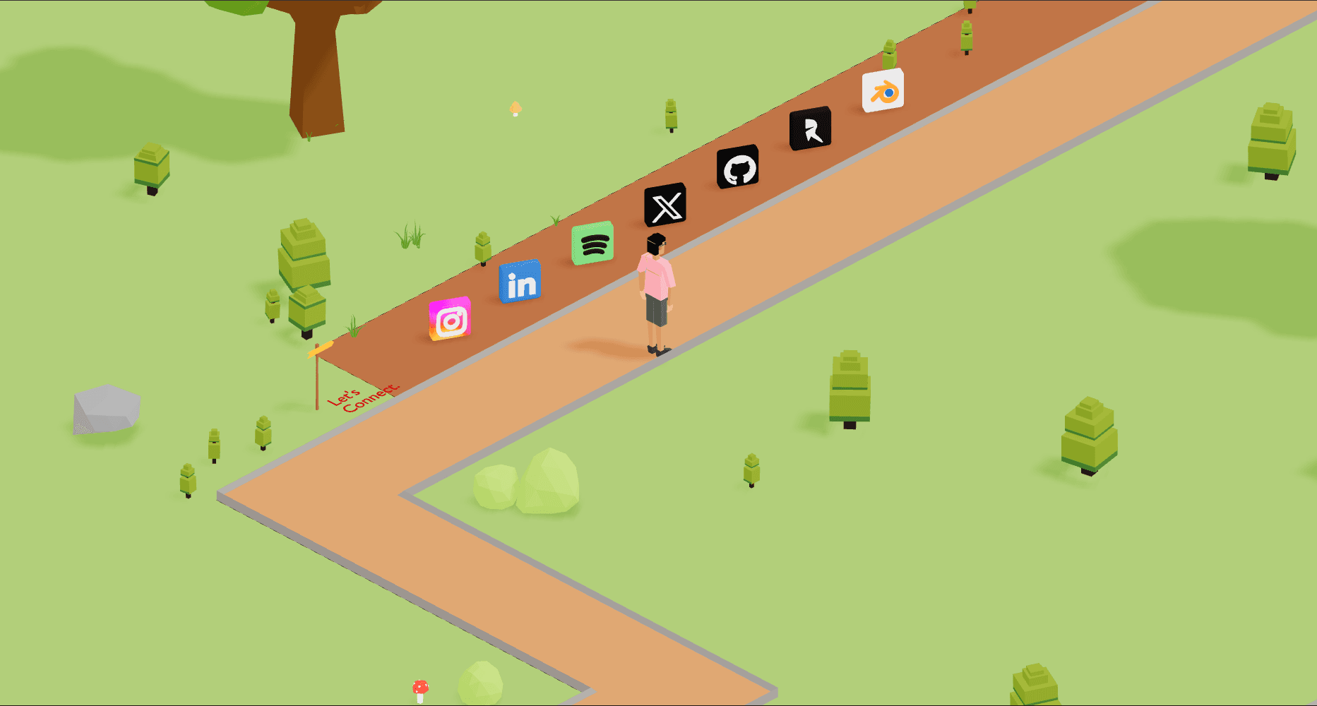 Three.js Game-Style Portfolio screenshot 2