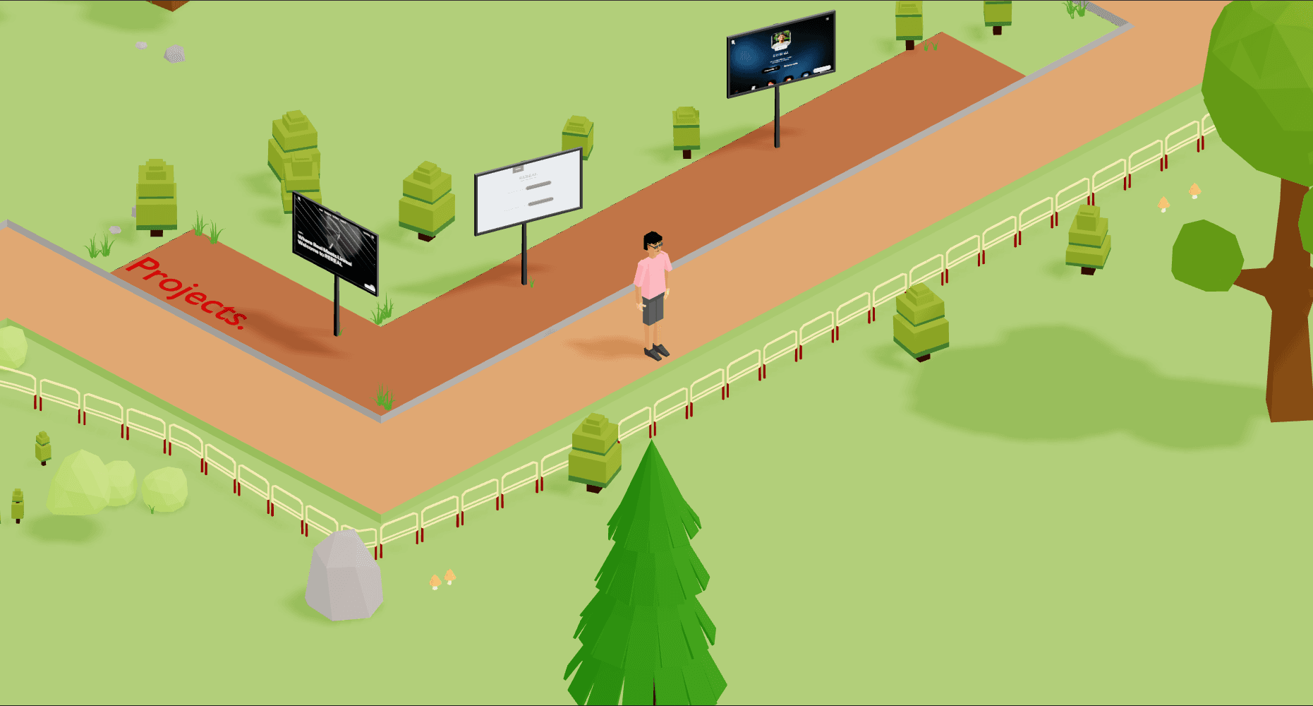 Three.js Game-Style Portfolio screenshot 3