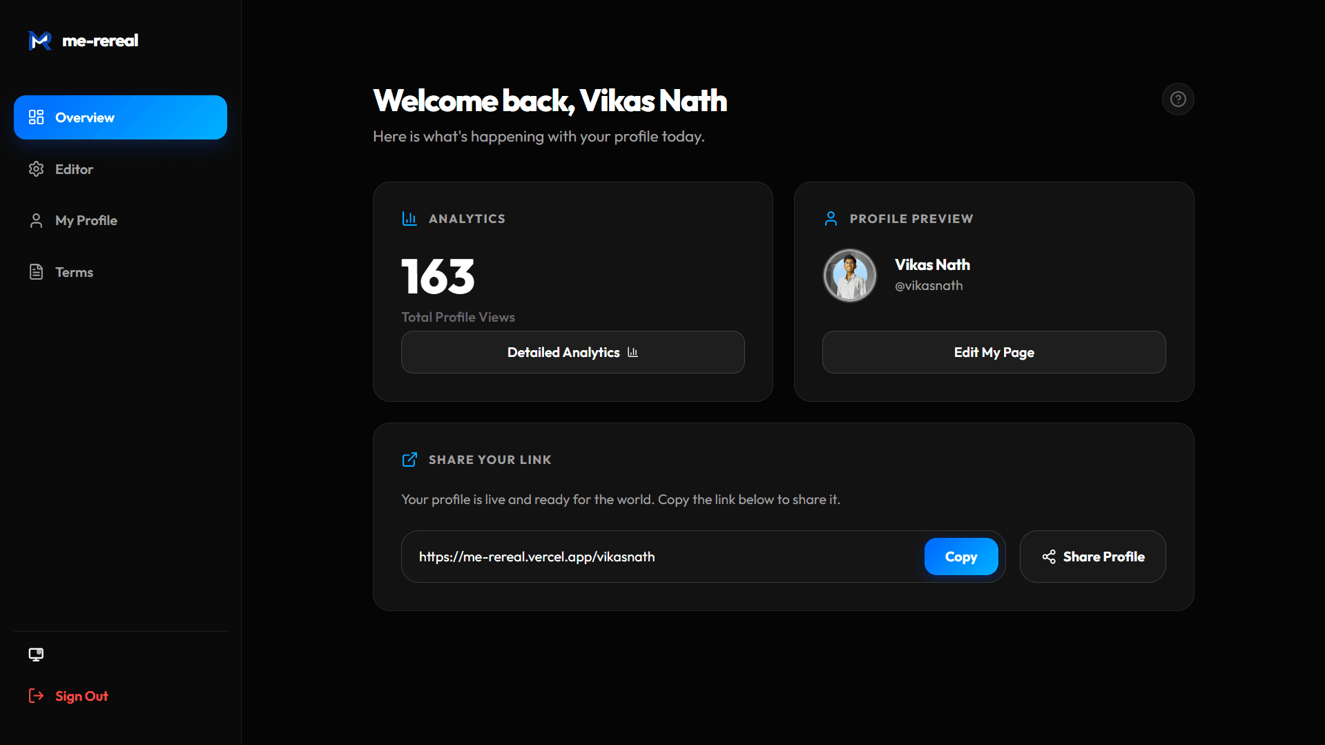 me-rereal Identity Platform screenshot 3