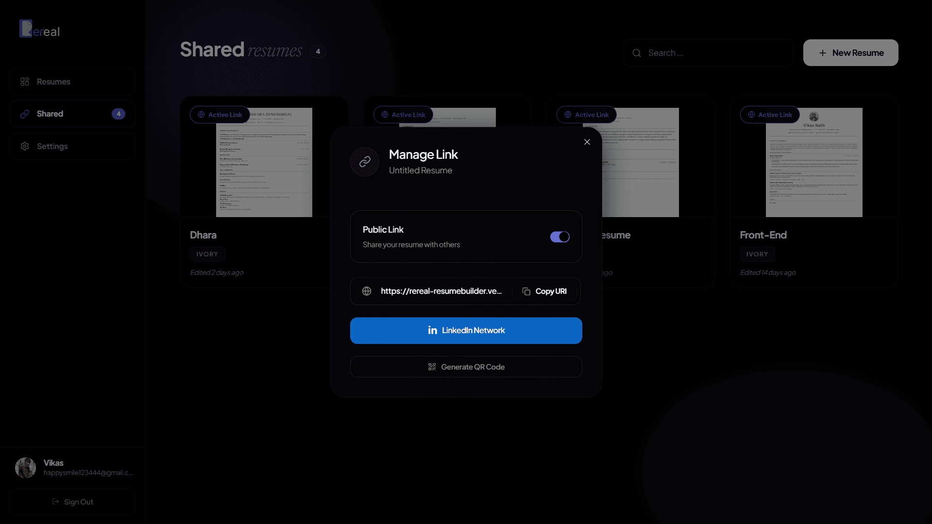 REREAL Resume Builder screenshot 3