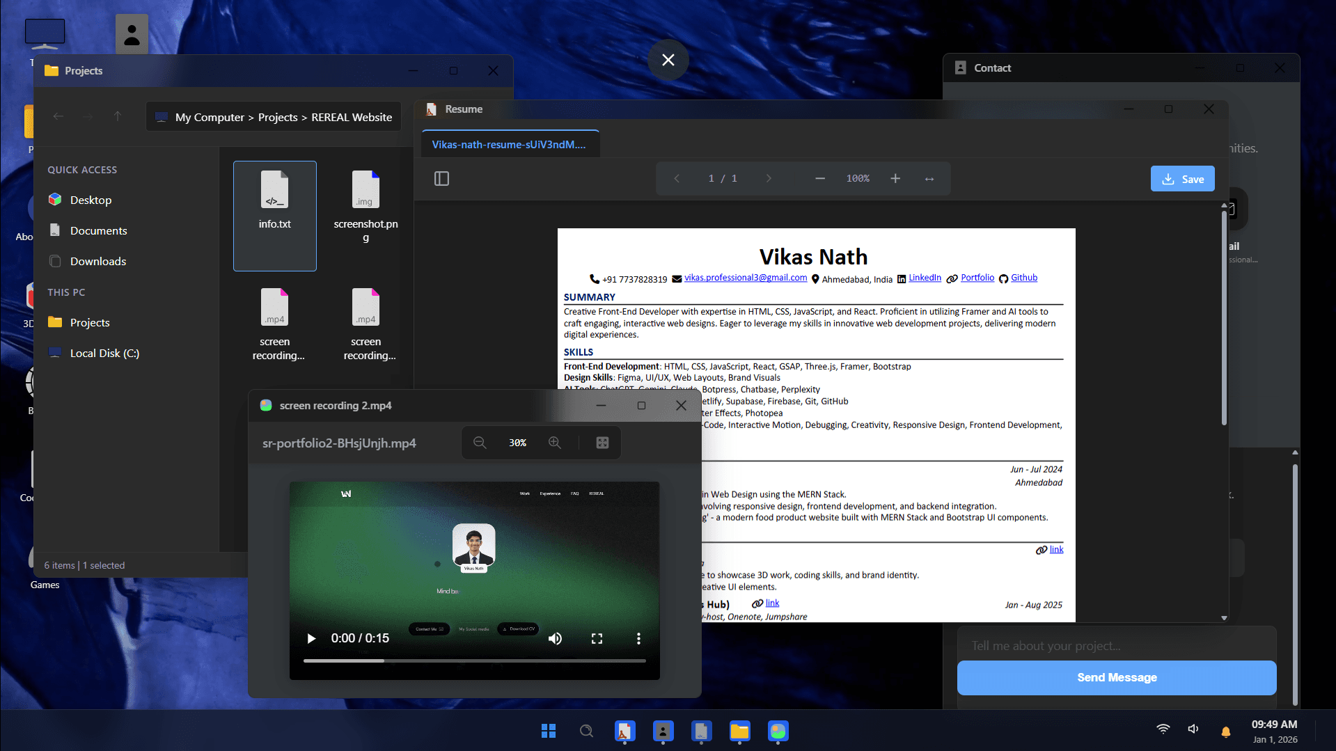 REREAL OS Portfolio screenshot 2